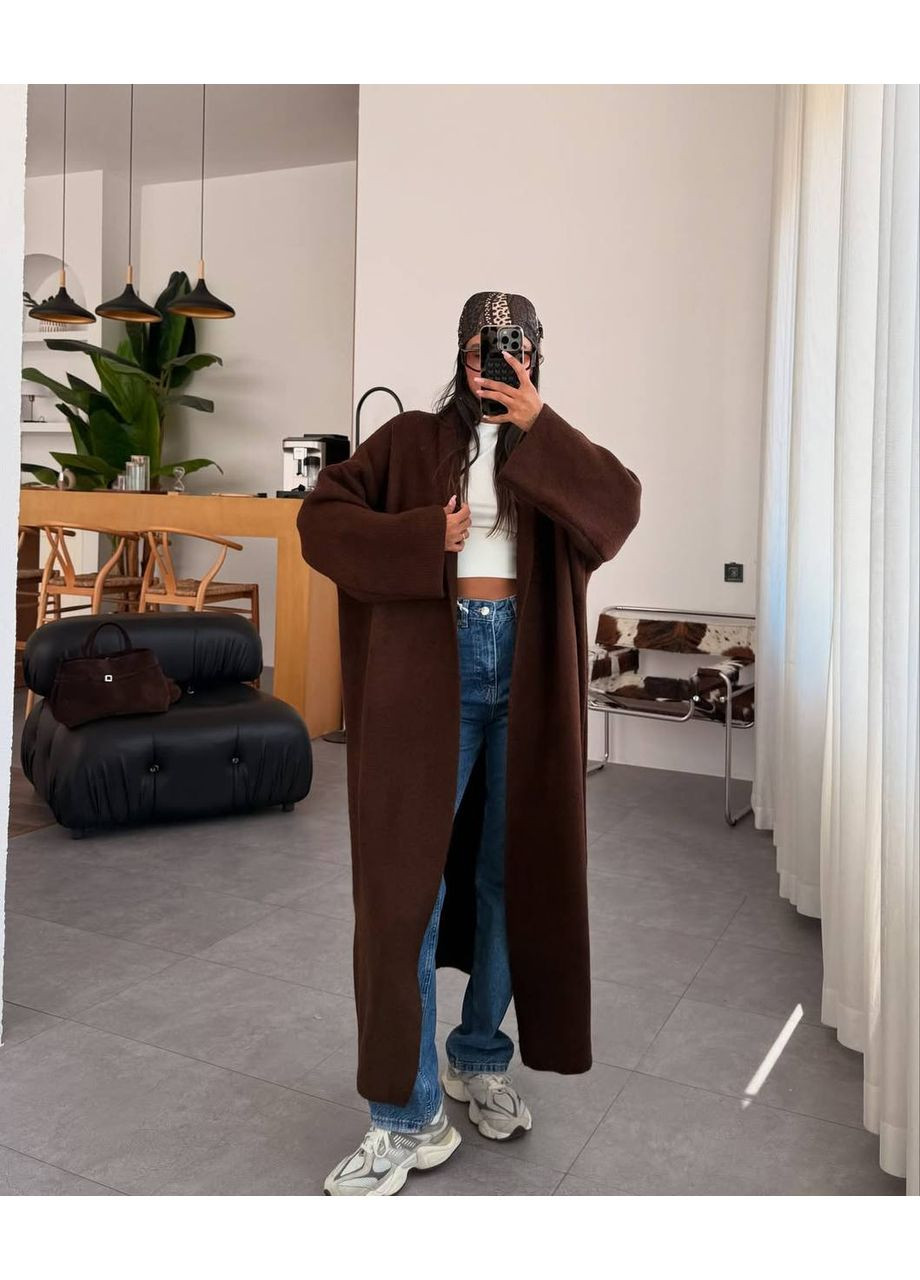 Коричневый демисезонный кардиган DK/DL Мода без кордонів