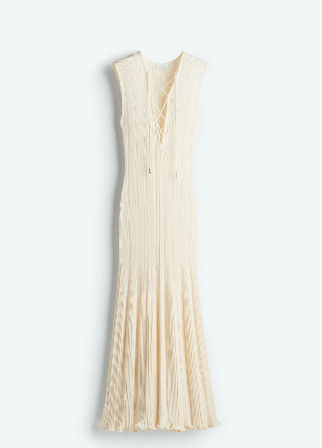 Молочное кэжуал платье H&M однотонное