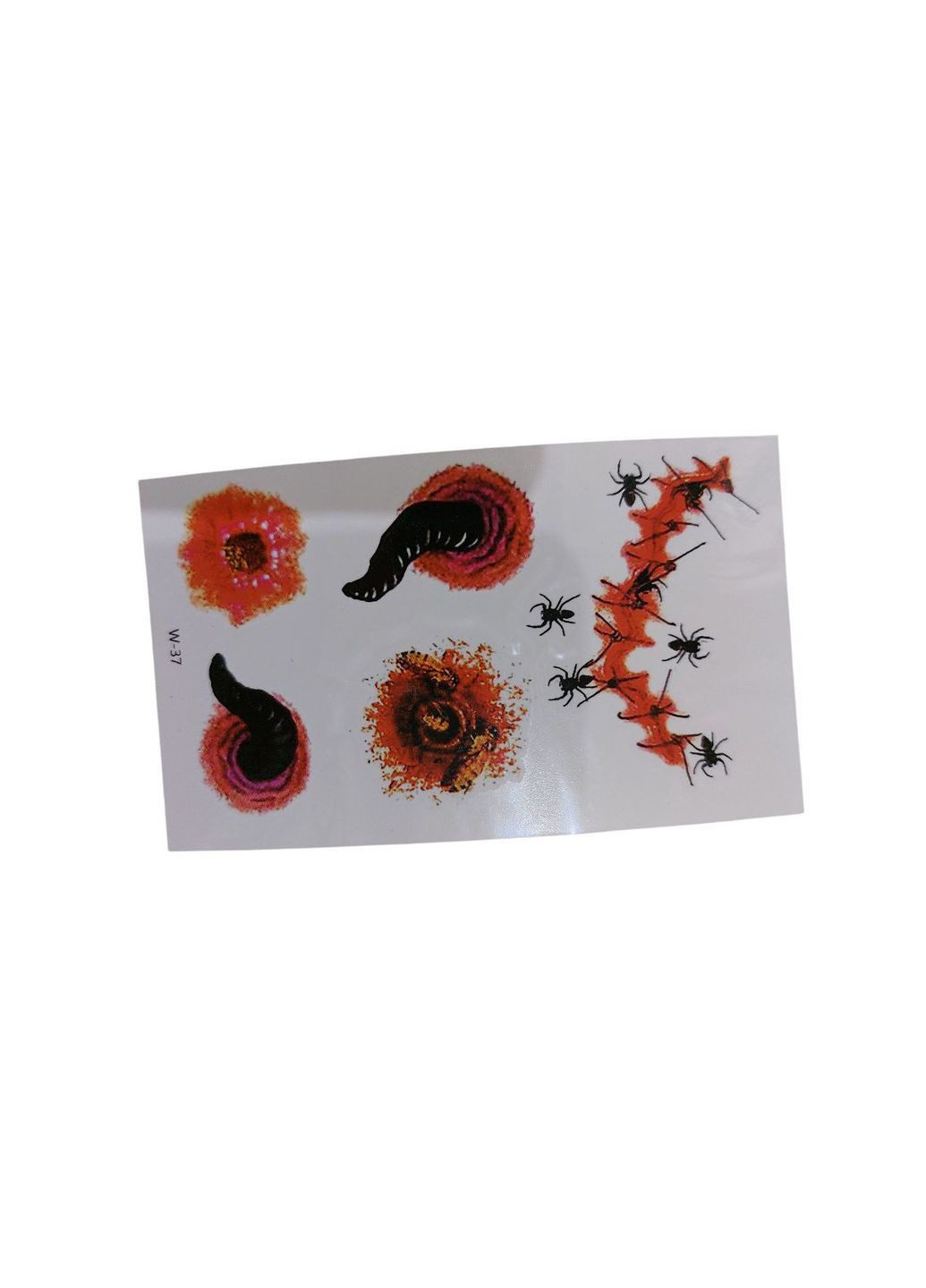 Хэллоуин наклейки пауки и раны 10 на 6 см красный Jannet Тату (362961505)