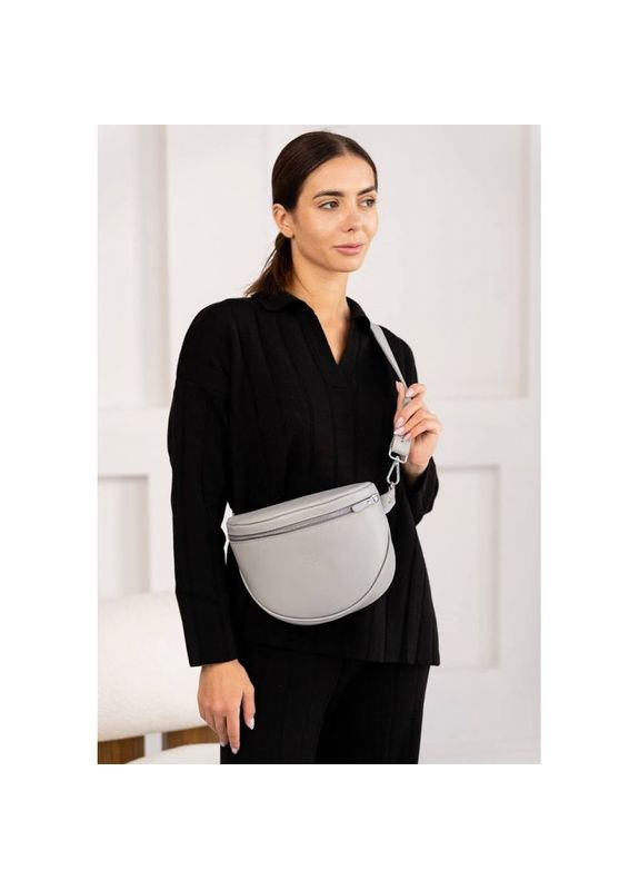 Сумка жіноча шкіряна через плече Vacation сірий краст The Wings (302008476)