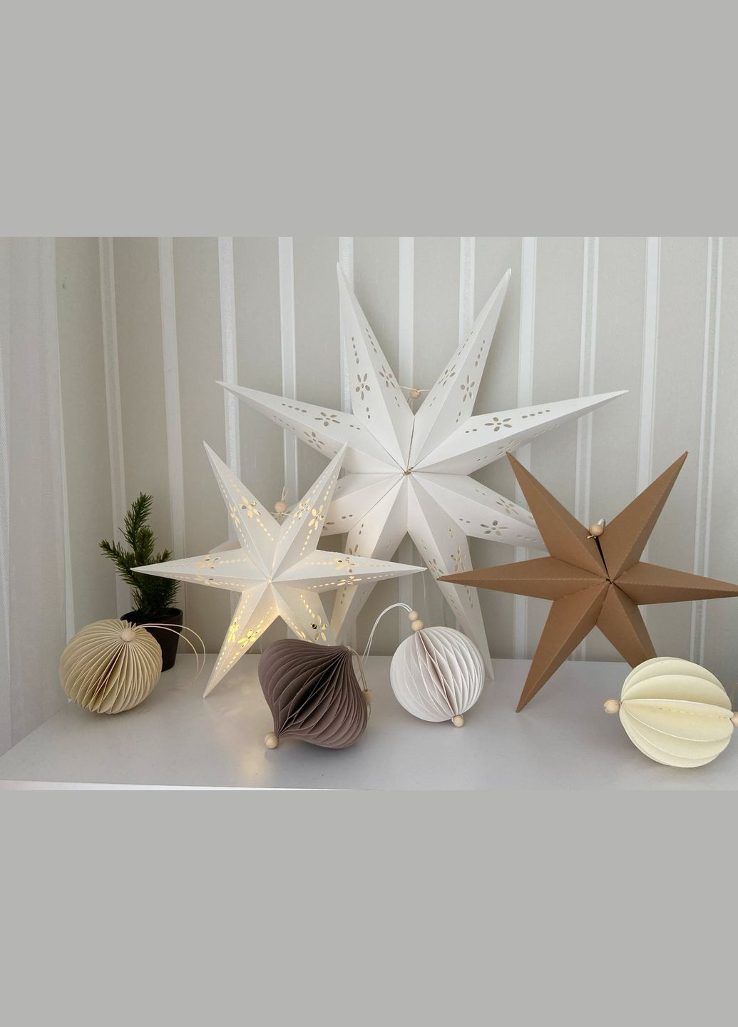 Зірка з підсвіткою 40 см. Новорічний декор Berezenchuk Handmade (311669526)