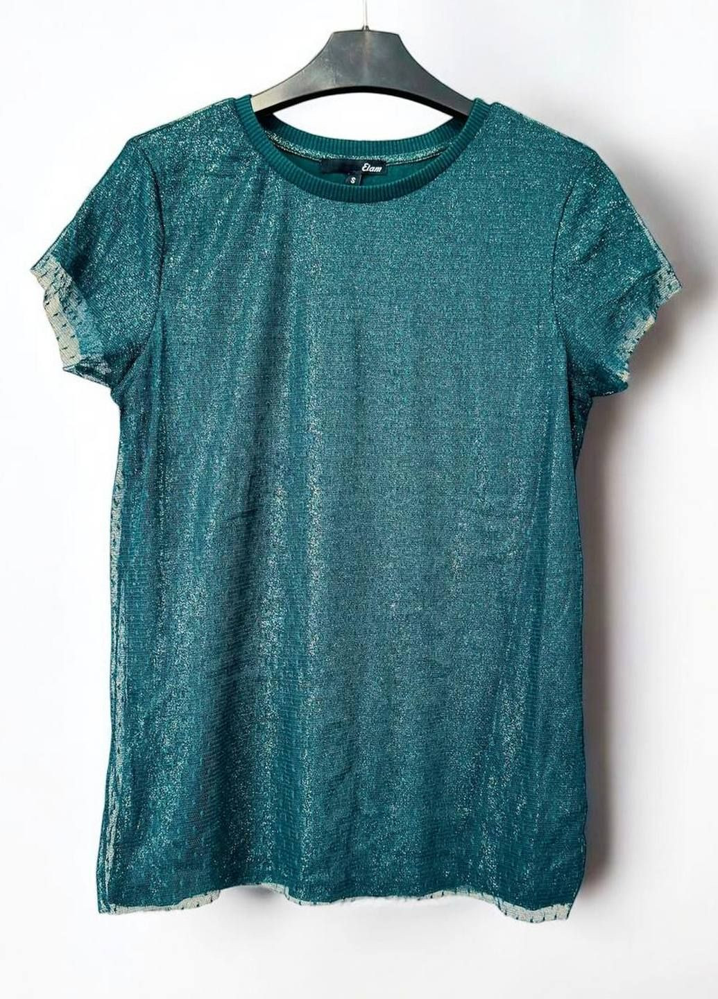 Изумрудная блузка-футболка Etam