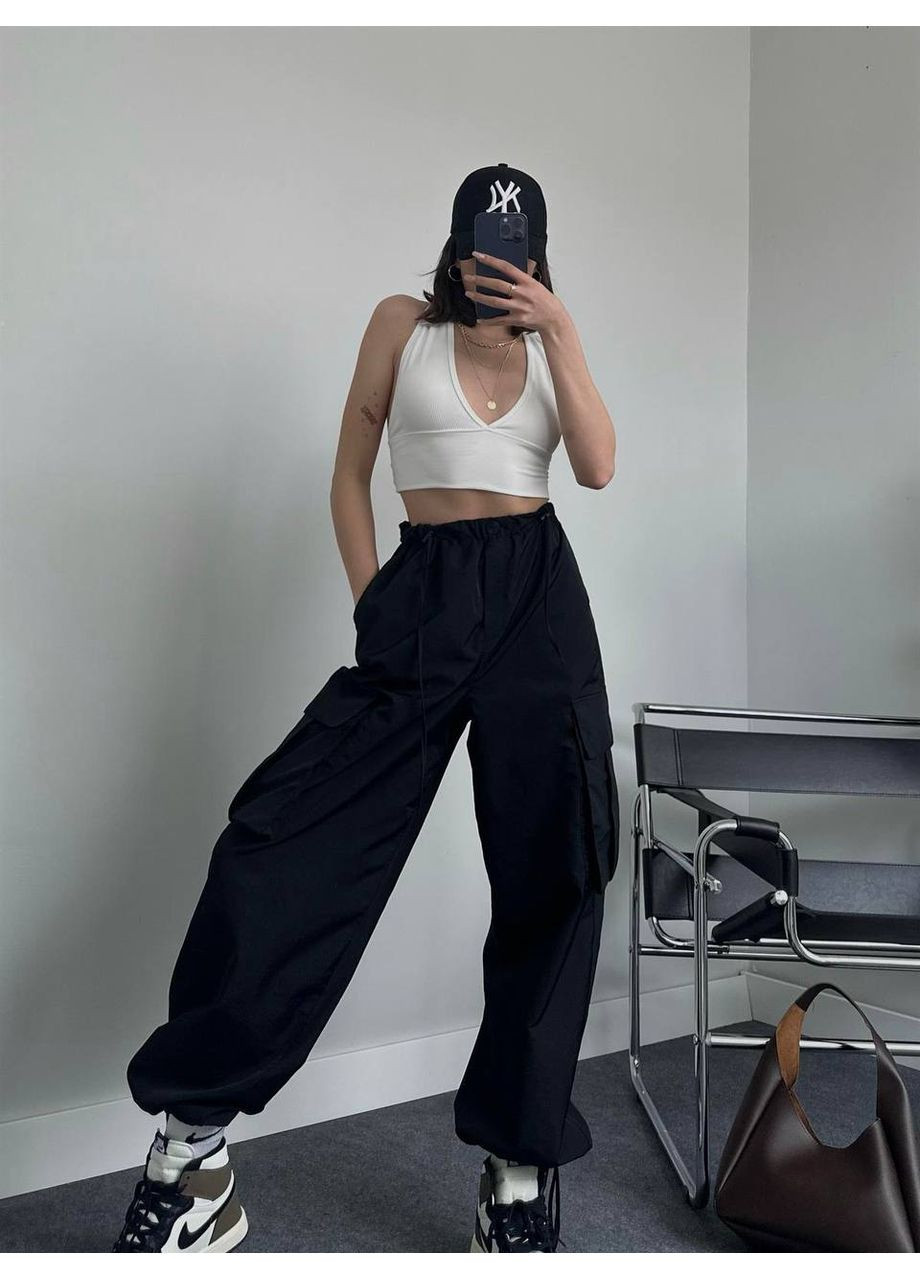 Стильные женские штаны карго плащевка No Brand С1527-052 (355312740)