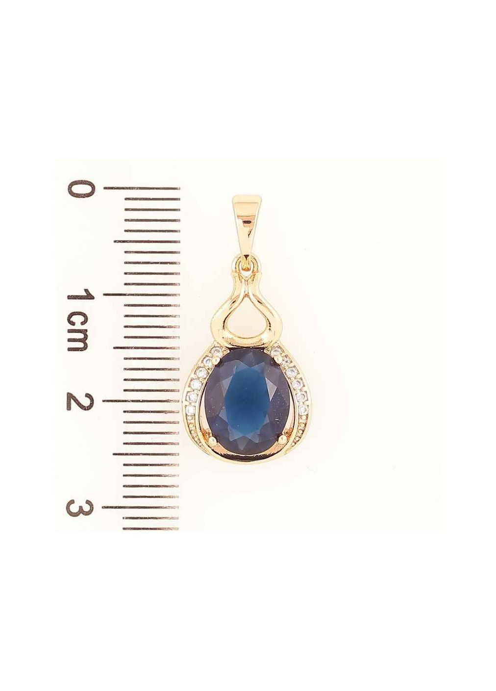 Кулон Позолота 18K «Декоративний візерунок з синім фіанітом» для ланцюжка до 5мм (262326) Xuping Jewelry (363328475)