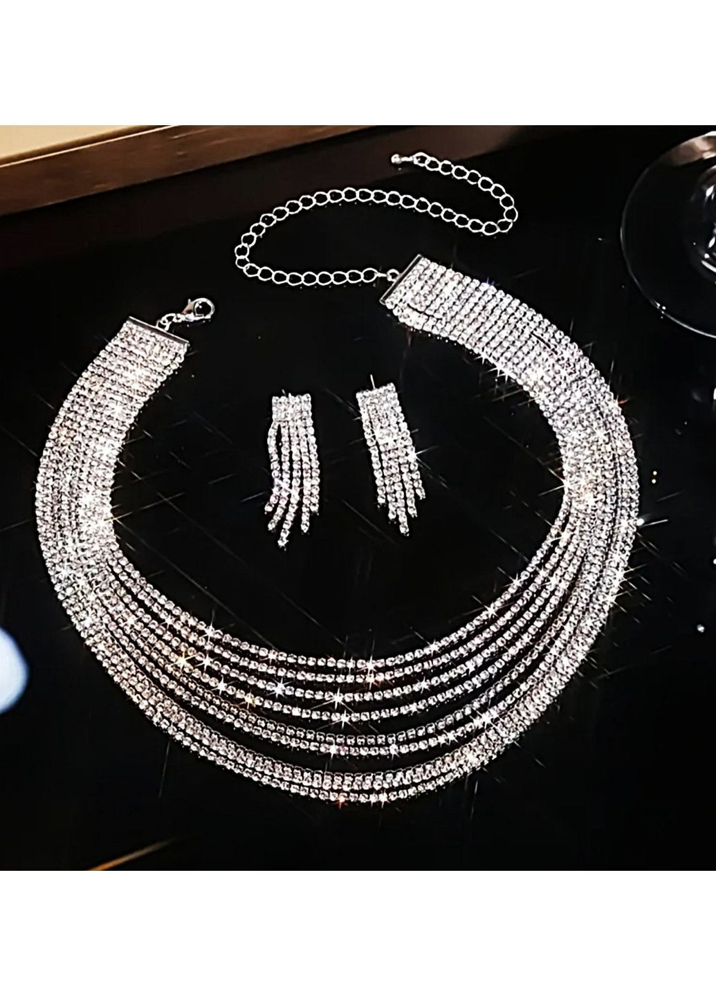 Комплект праздничной вечерней бижутерии No Brand (365751602)