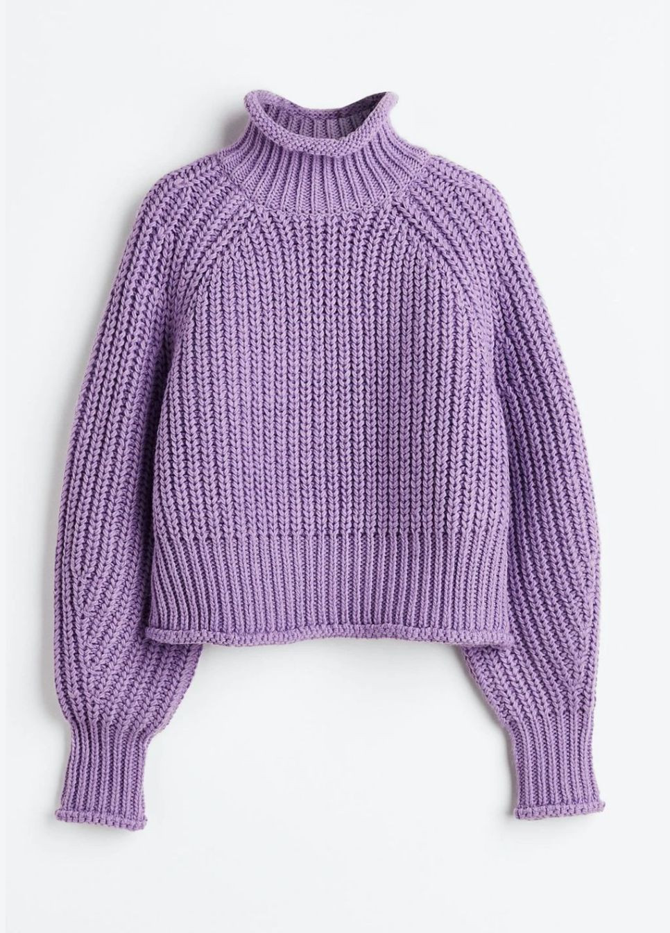 Фіолетовий демісезонний пуловер з м'якого трикотажу H&M
