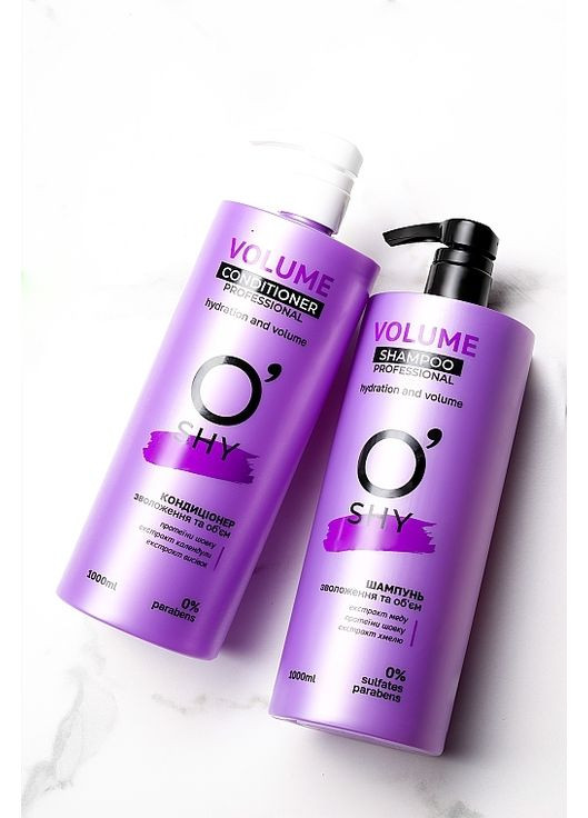 Шампунь "Зволоження й об'єм" Volume Professional Shampoo 1000ml (1058855-31017770) O'shy (368649054)