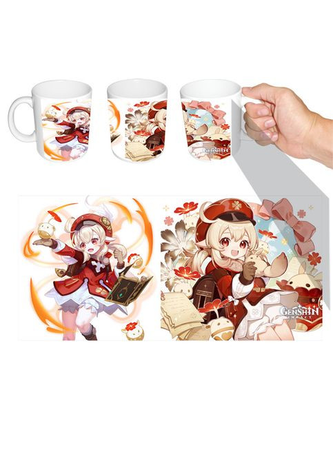 Чашка белая Кли Геншин Удар (z1032) No Brand (327007389)