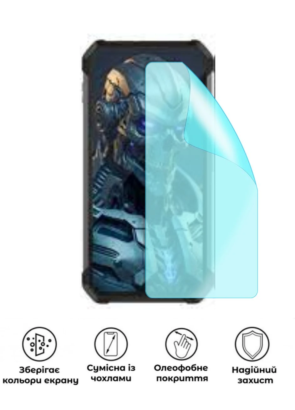 Захисна гідрогелева глянцева плівка Grade C на екран смартфона Unihertz Tank 4 Pro No Brand (371998156)