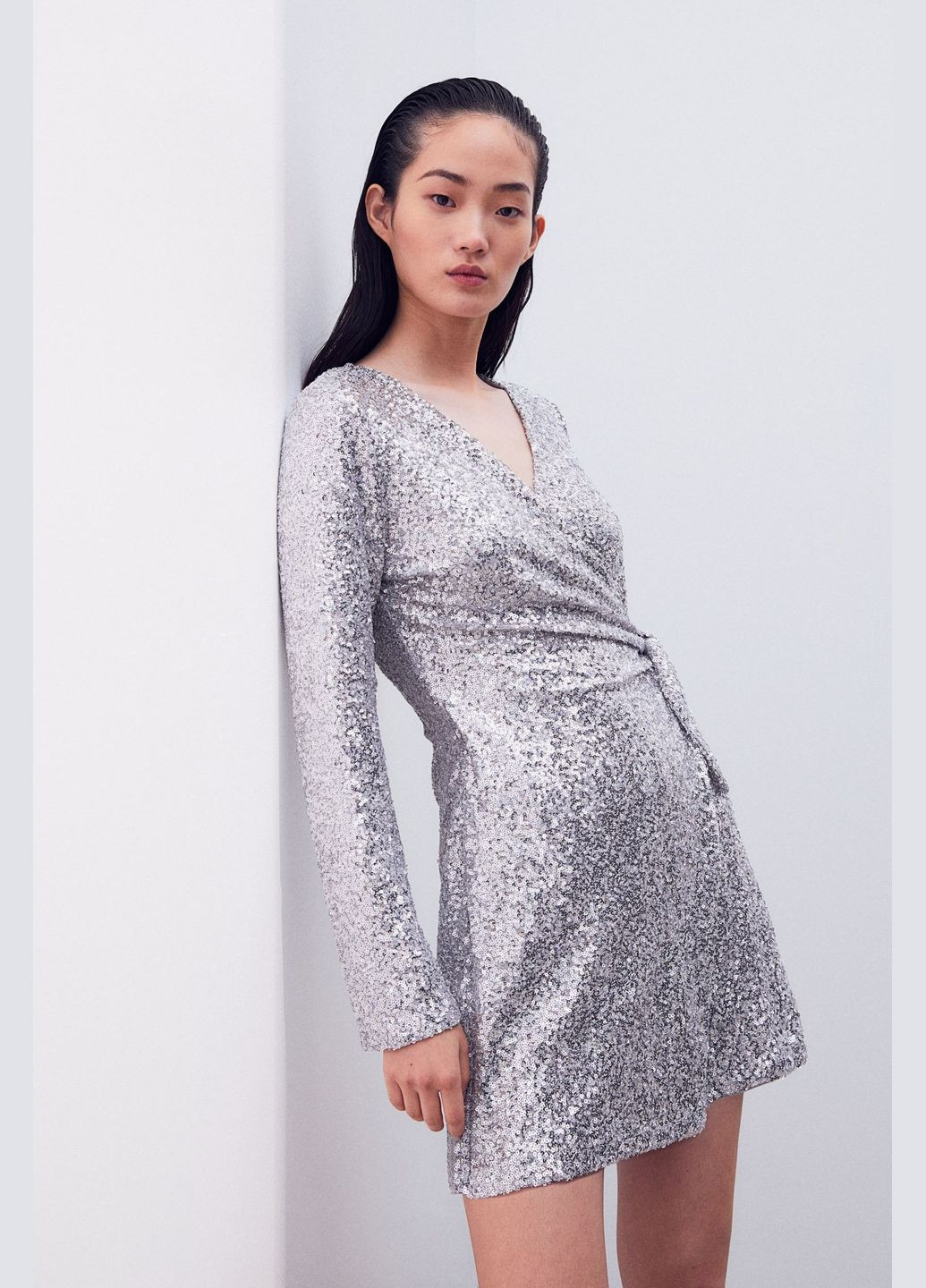 Срібна сукня H&M