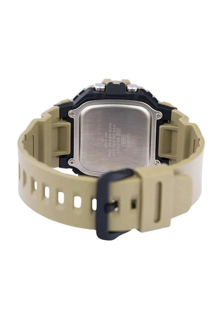 Электронные мужские наручные часы WS-1700H-5A, полимерный ремешок, WR 100 Casio (392110972)