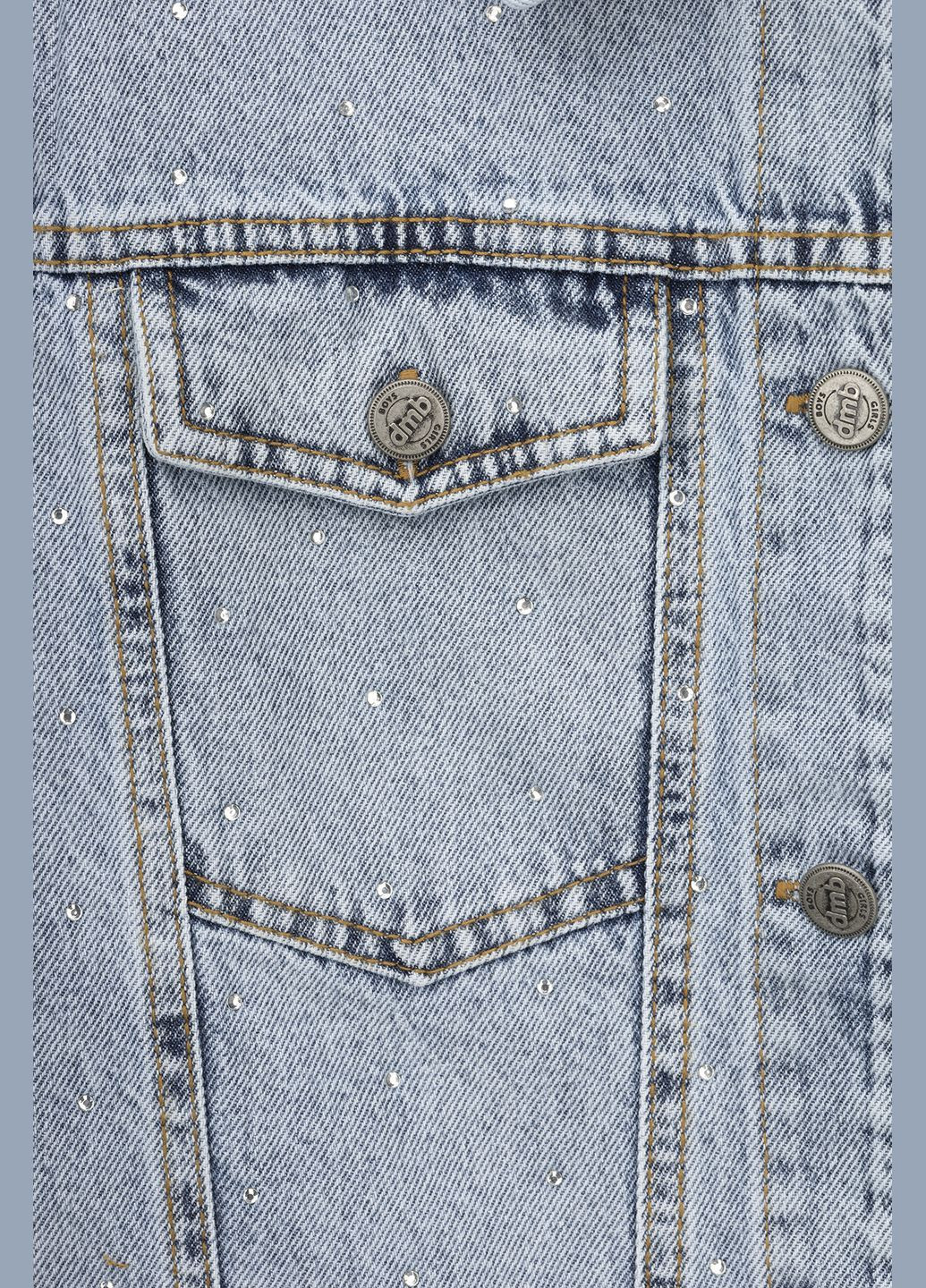 Голубая демисезонная куртка джинсовая DMB