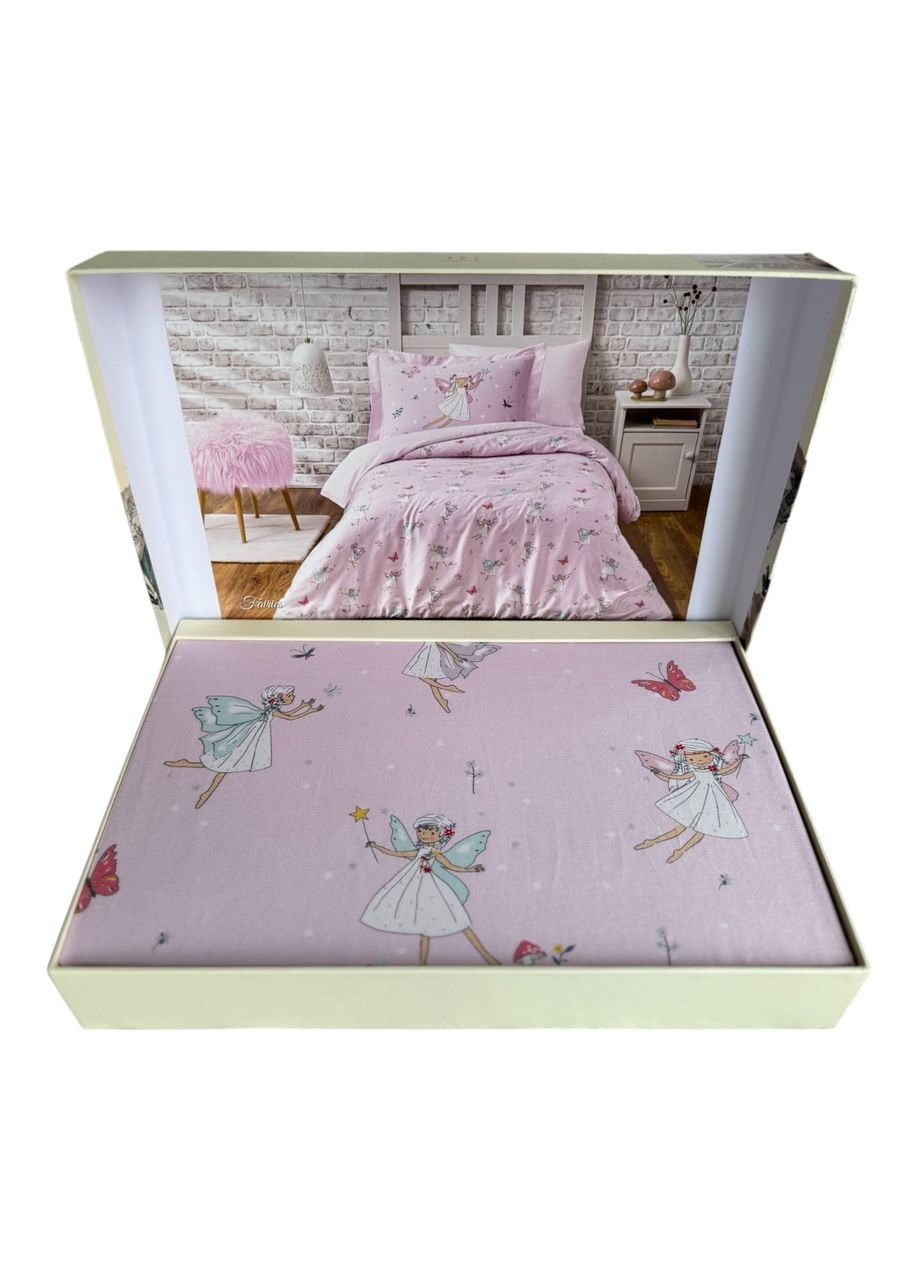 Комплект постільної білизни Fairies люкс сатин 220-160 см рожевий Tivolyo Home (369165616)