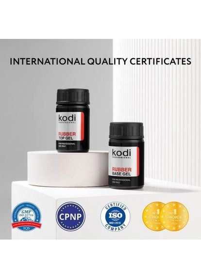Каучукове верхнє покриття топ/финиш для гель-лаку Rubber Top, 14 мл Kodi Professional (297923032)