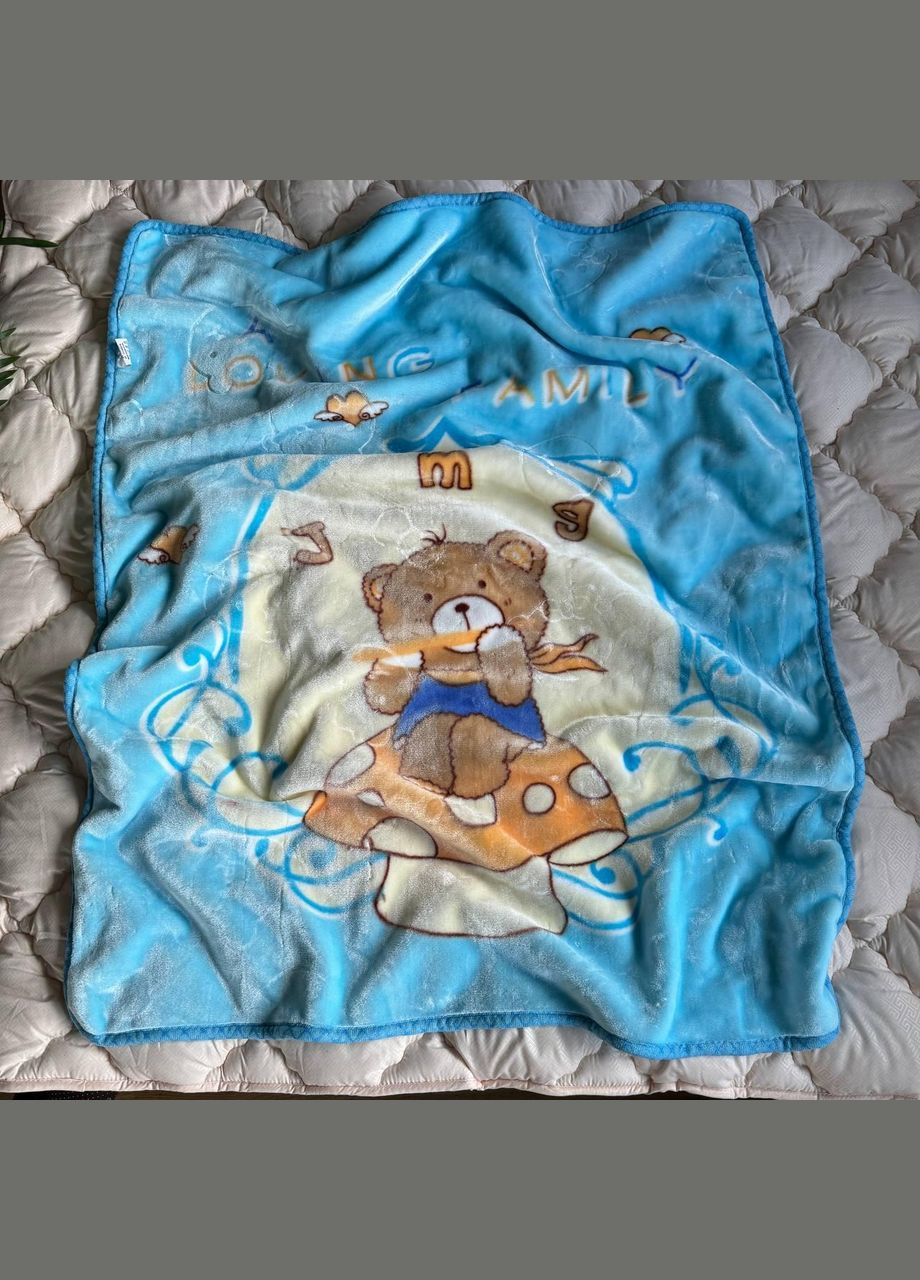 Плед дитячий 110х140 см Блакитний ведмедик (П4К-post-kid-pled-002-012) No Brand (308755134)