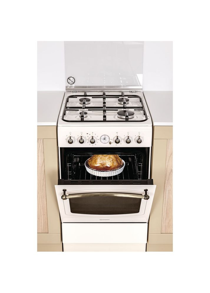 Плита комбінована IS5G8MHJ/E (ретро, бєжева) Indesit (361311098)