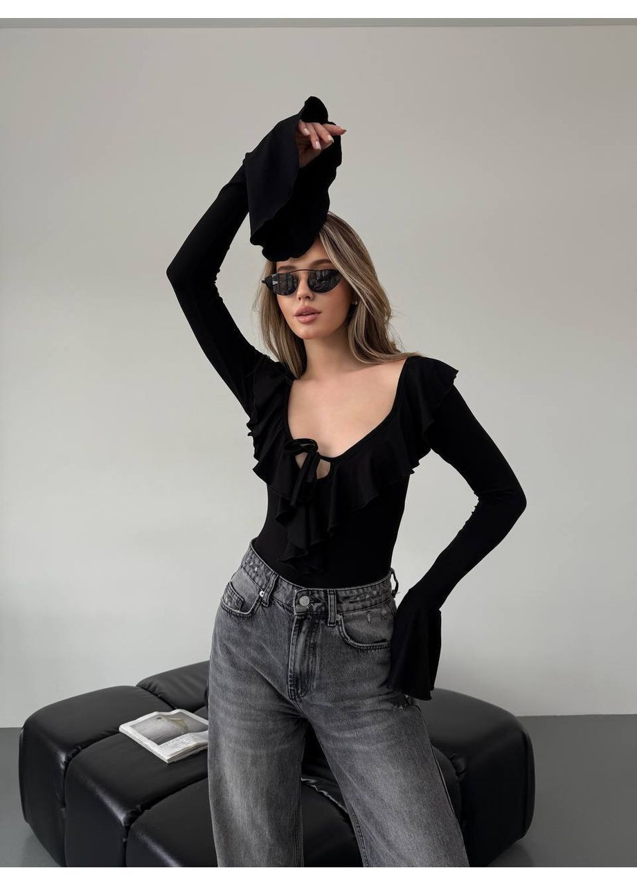 Боді з рюшками No Brand (363069949)