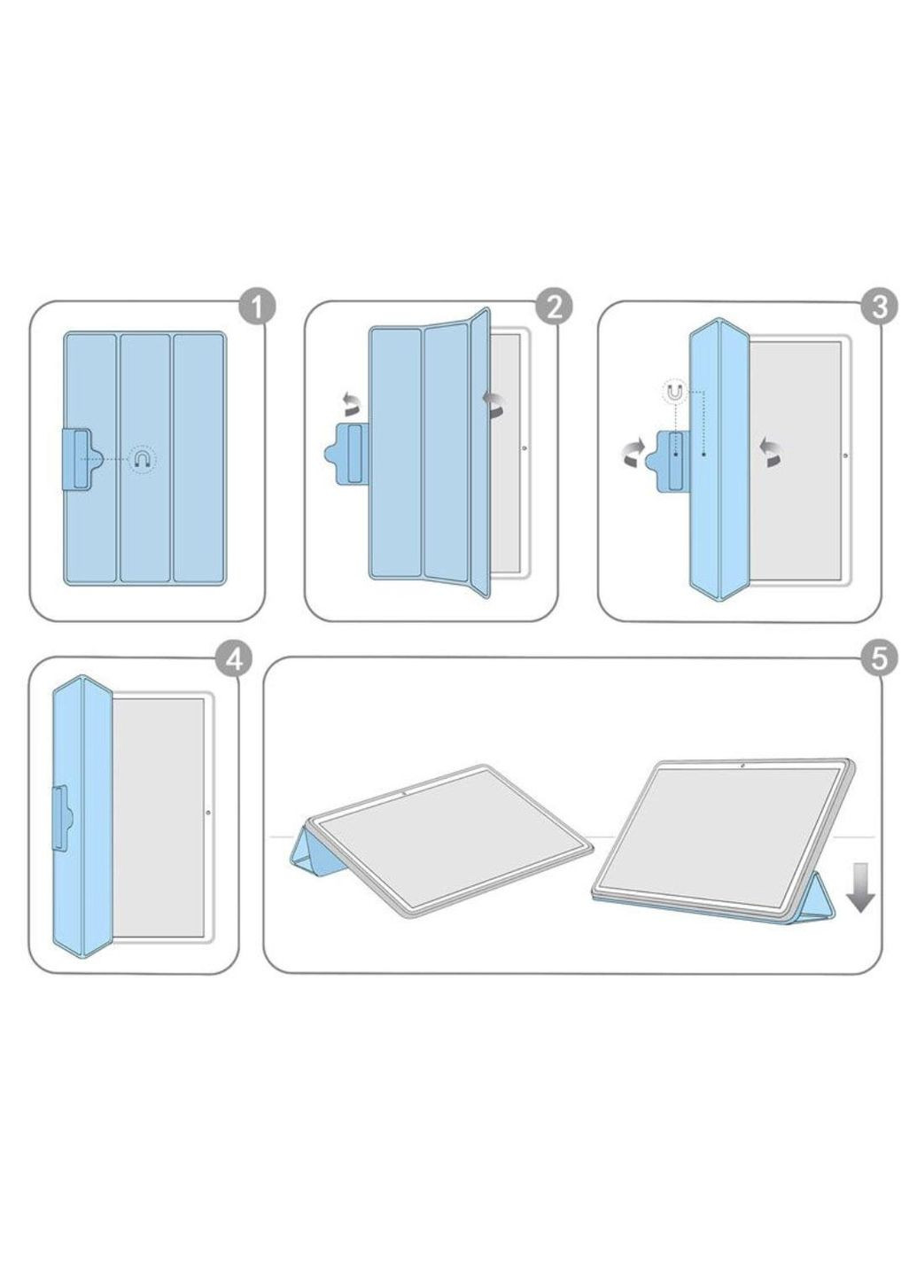 Чехол Slim Latch для планшета Lenovo Tab M10 3rd Gen 10.1" TB328 - Grey Primolux (262296598)