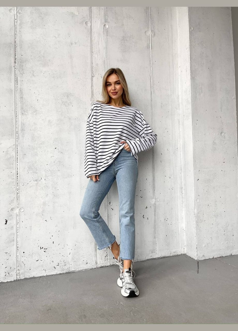 Лонгслив Оверсайз Турецька Двонитка No Brand (317638182)