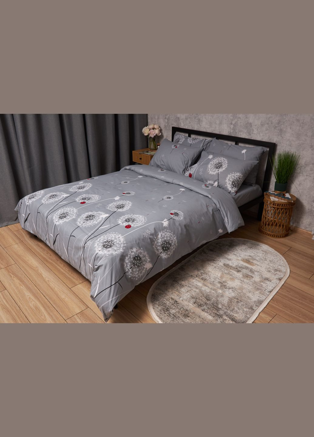 Комплект постільної білизни Бязь Gold Люкс «» King Size 220x240 наволочки 2х50х70 (MS-820005426) Moon&Star Ladybug (296909981)