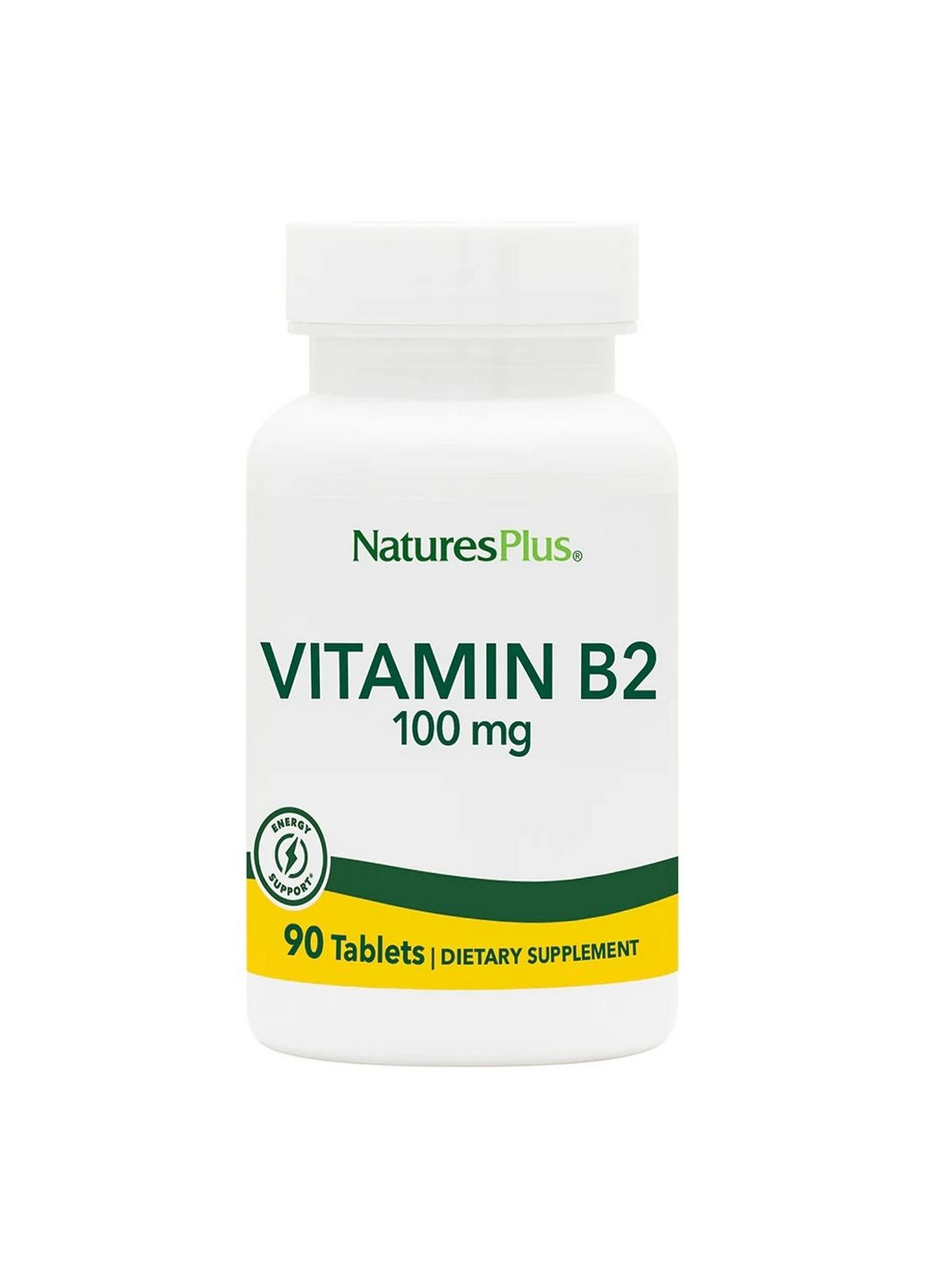 Вітаміни та мінерали Vitamin B2 100 mg, 90 таблеток Natures Plus (293341382)