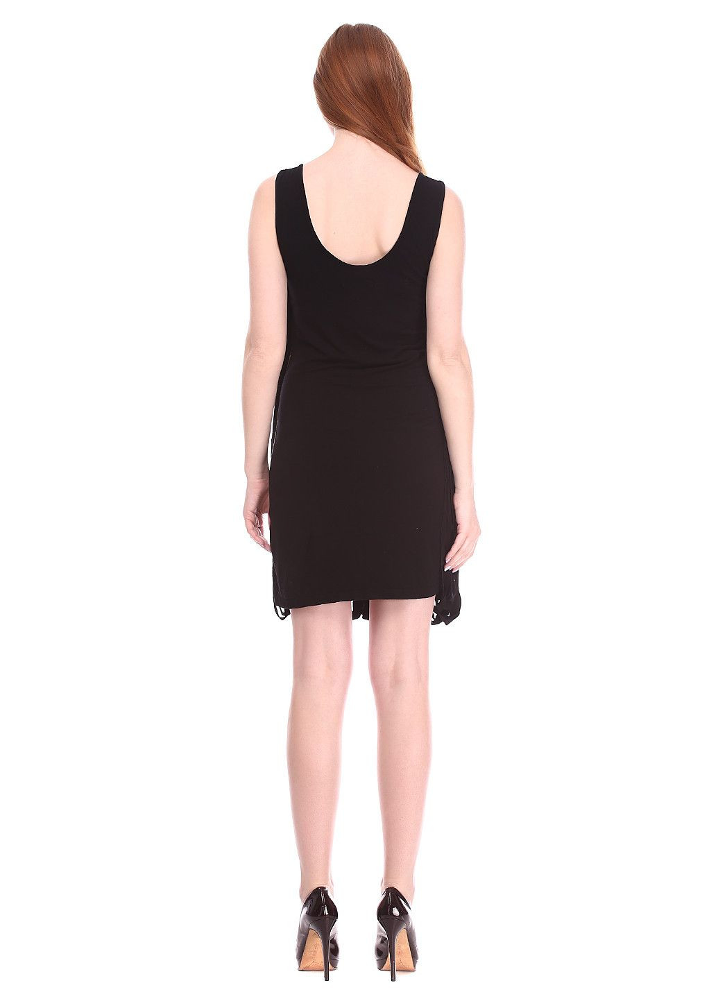 Черное повседневный платье черно-салатовый Religion