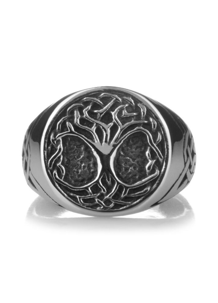 Перстень чоловічий "Дерево життя" зі сталі R-Z8814-12 (Розмір: мм (12 США) WellDone (333698669)