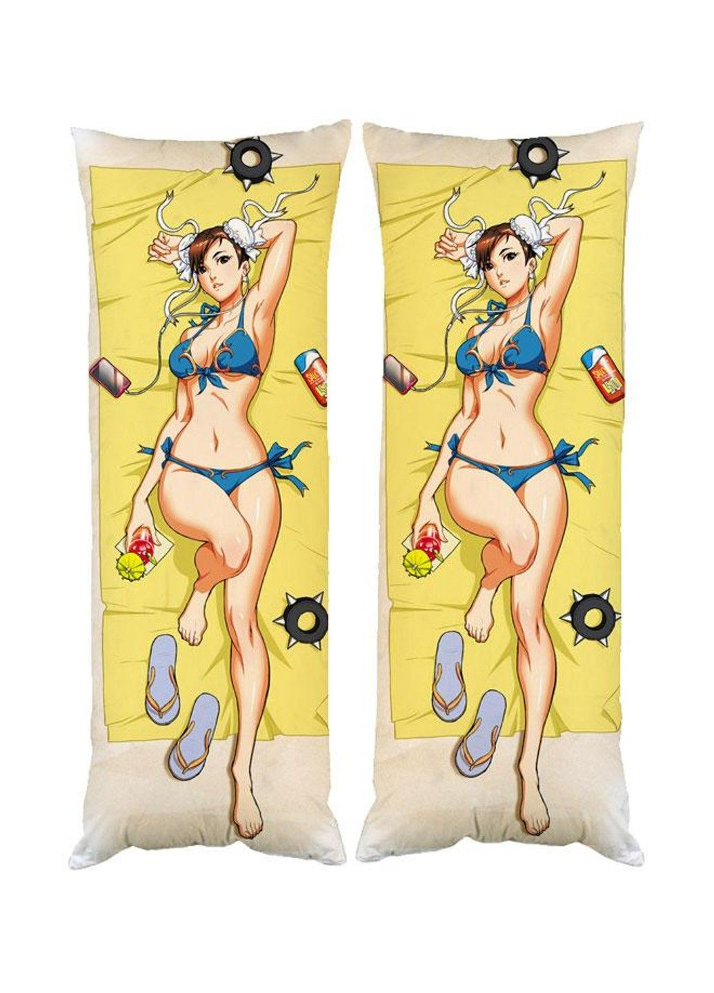 Подушка дакимакура Чунь Ли Уличный боец Chun-Li Street Fighter декоративная ростовая подушка для обнимания No Brand (328315176)