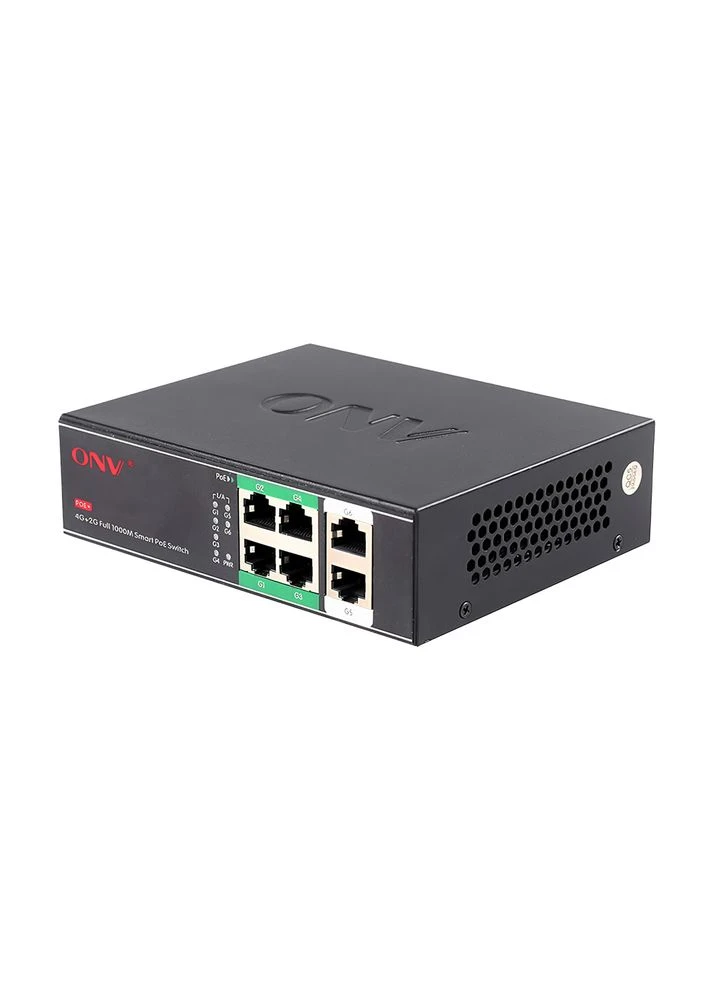 PoE-комутатор некерований гігабітний 6-портовий H3064PS з 4 портами PoE (73-00063) ONV (382242703)