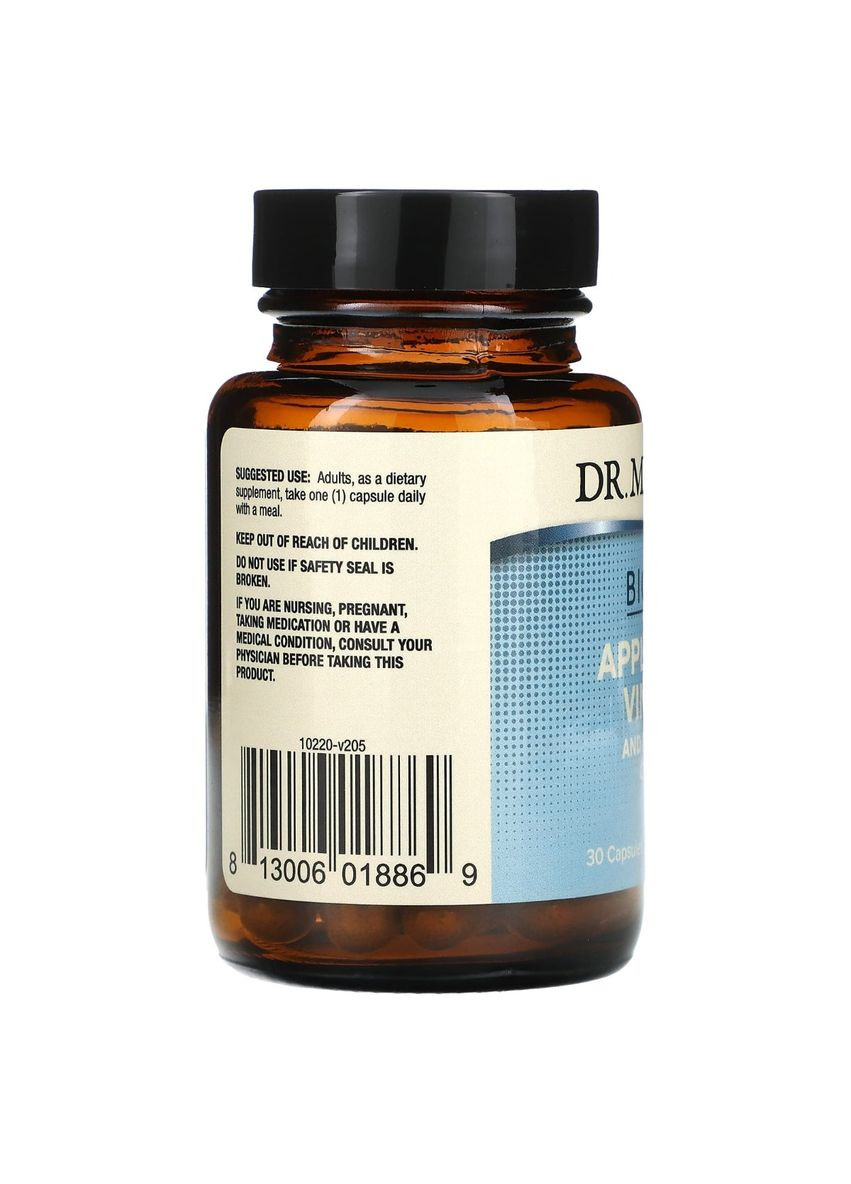 Органічний ферментований Яблучний оцет та Кайєнський перець, Organic Fermented Apple Cider Vinegar and Cayenne,, 30 капсул Dr. Mercola (322741514)