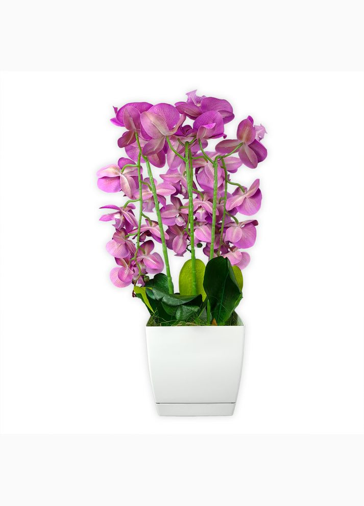 Штучна фіолетова орхідея в горщику 56 см 021 No Brand (272150253)