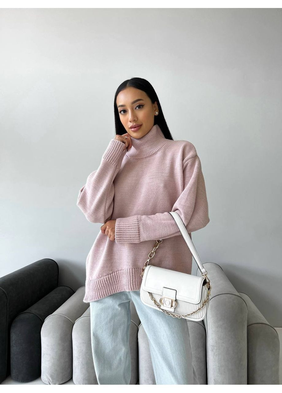 Пудровий демісезонний светр жіночій KaraMix