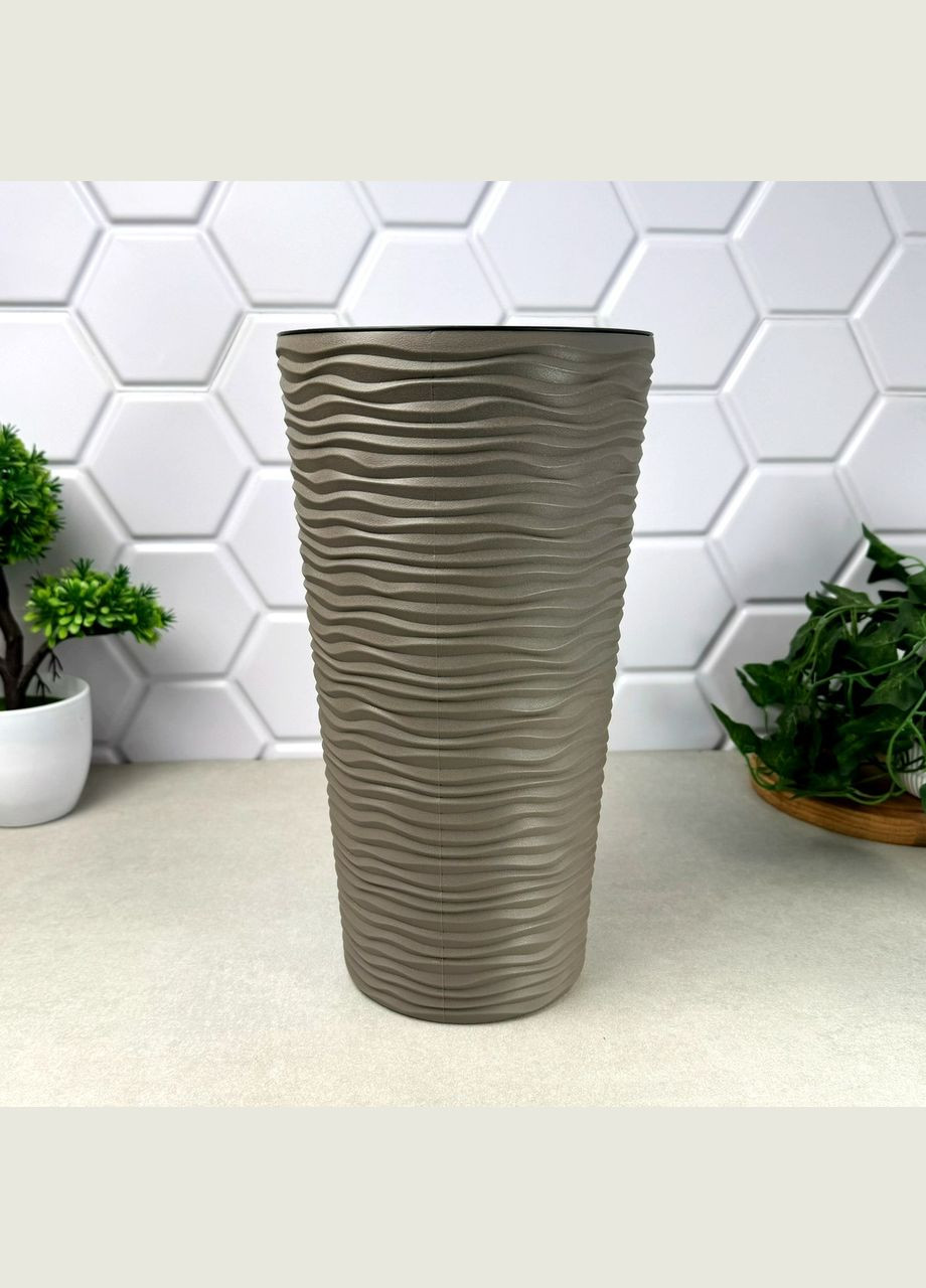 Високий подвійний вазон для пальми 10 л, Капучино Фьюжн Алеана (365814958)