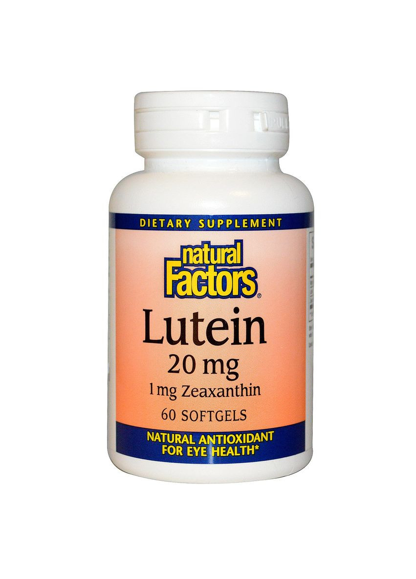 Лютеин 20 мг, Lutein,, 60 желатиновых капсул Natural Factors (326055237)