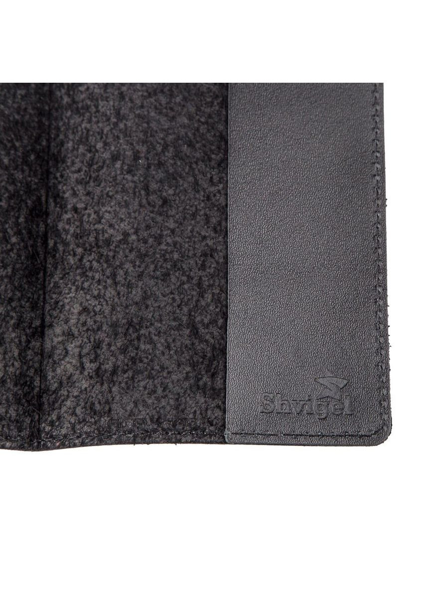 Кожаная обложка на паспорт с надписью SHVIGEL черная (sku_13977) No Brand (327819932)