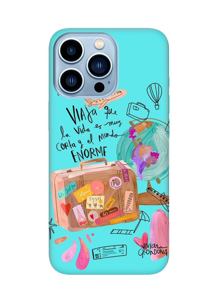 Матовий бірюзовий чохол на Apple iPhone 13 Pro Max:: Настрій подорожувати (принт 329) Creative (360690550)