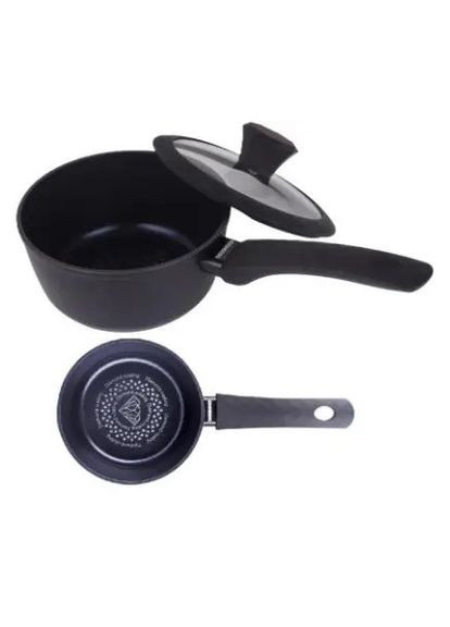 Ковш с крышкой EB-3481 16х7.5 см 1.2 л черный Edenberg (361399480)