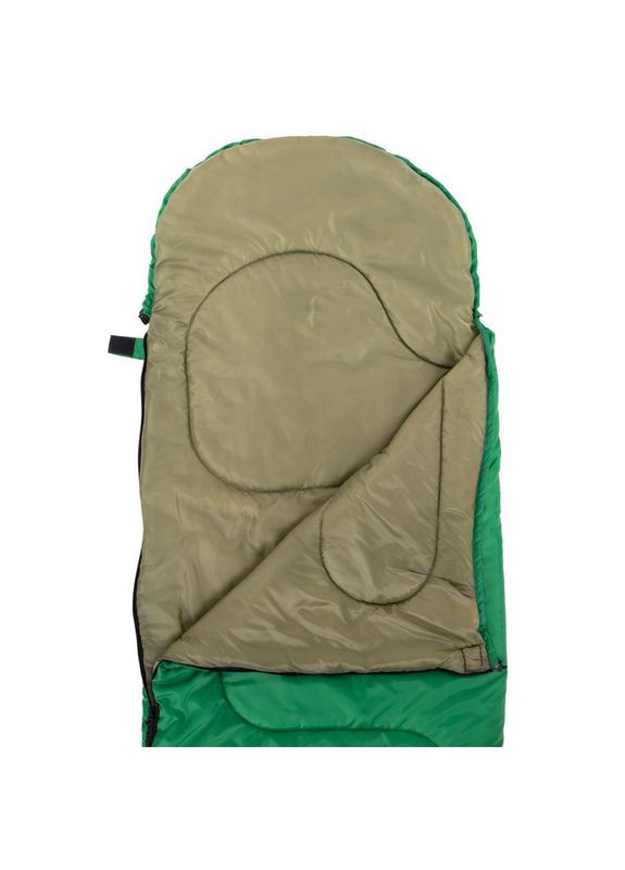 Спальный мешок одеяло с капюшоном (PL, нап.неткан.волокно, 1250г р-р 195+40х74см, t+5к+22, Зеленый) (SY-4142_Зеленый) Champion (361433643)