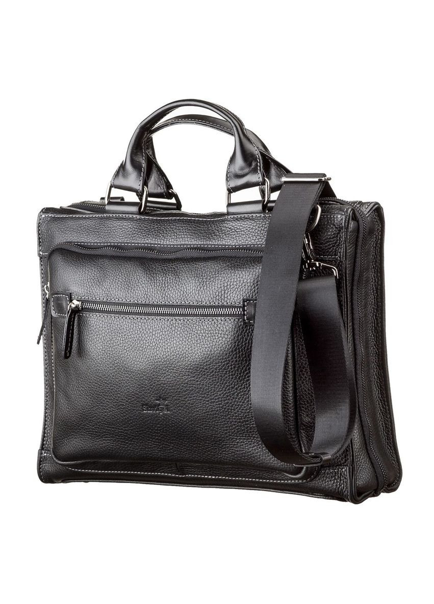 Сумка мужская 11116 кожаная Черная Shvigel (331907487)