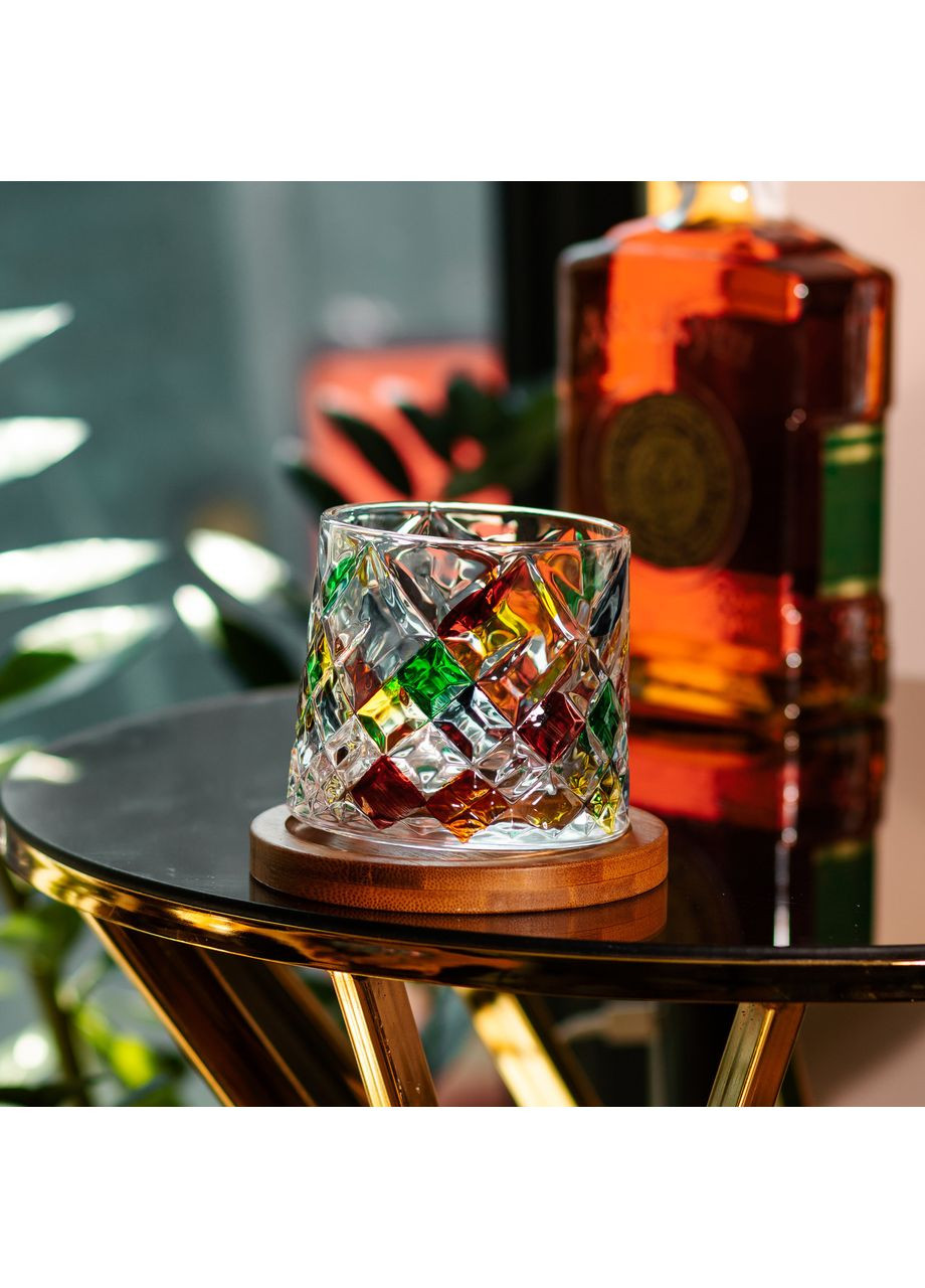 Вращающийся стакан рокс 300 (мл) бокал для виски с деревянной подставкой волчка GDK Yiwu (367724091)