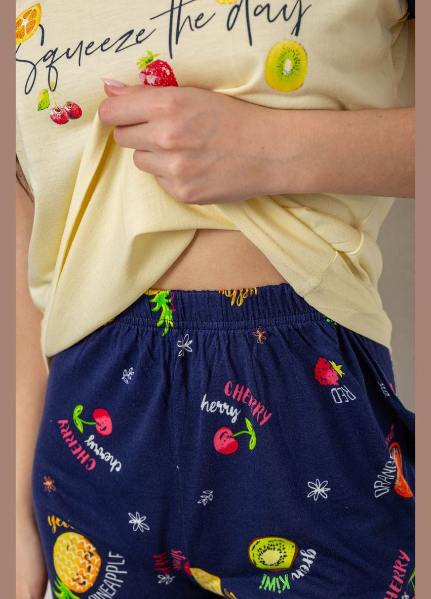 Желтая пижама женская с принтом Andi 243R2122