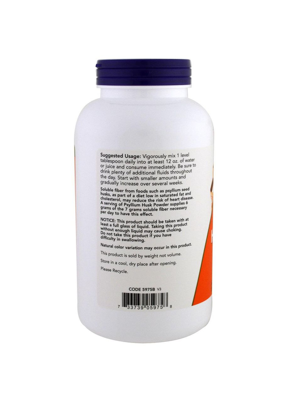 Подорожник (Psyllium Husk),, 340 гр. Now Foods (366734567)