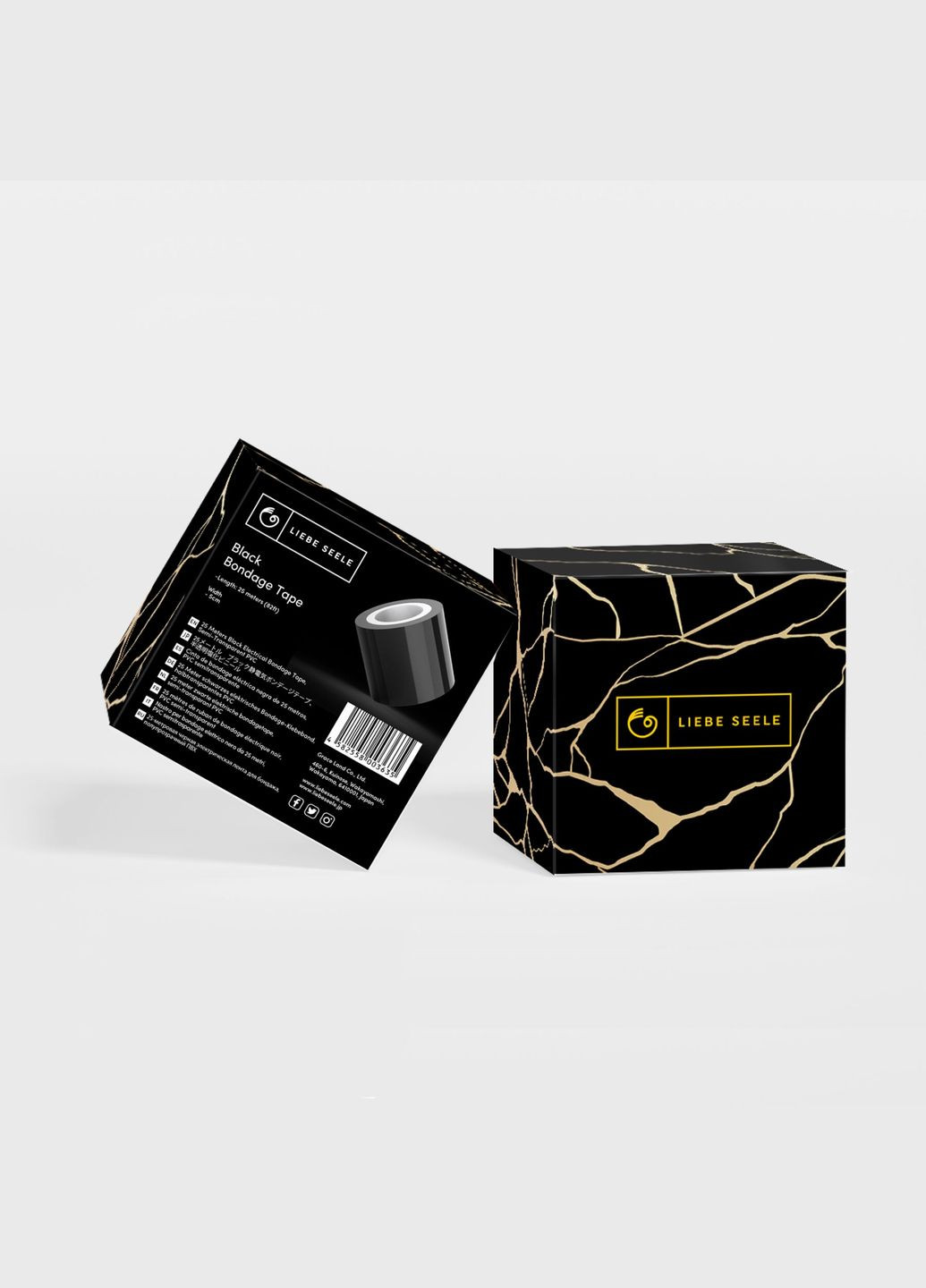 Скотч для бондажа Bondage Tape Black 25м Liebe Seele (297571593)