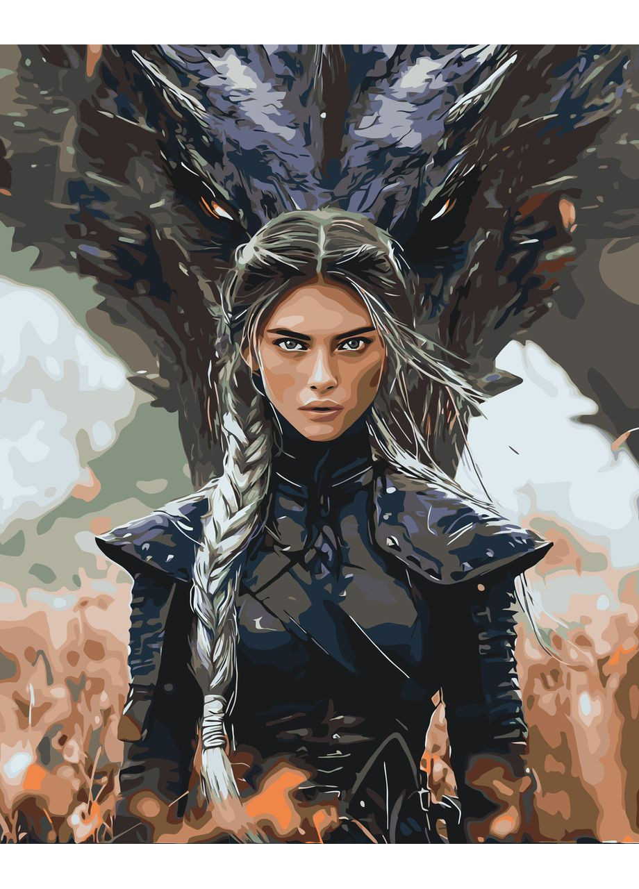 Картина за номерами Фентезі "Четверте крило" Вайолет Сорренгейл 40*50 см Орігамі LW 3485 Origami (351587344)