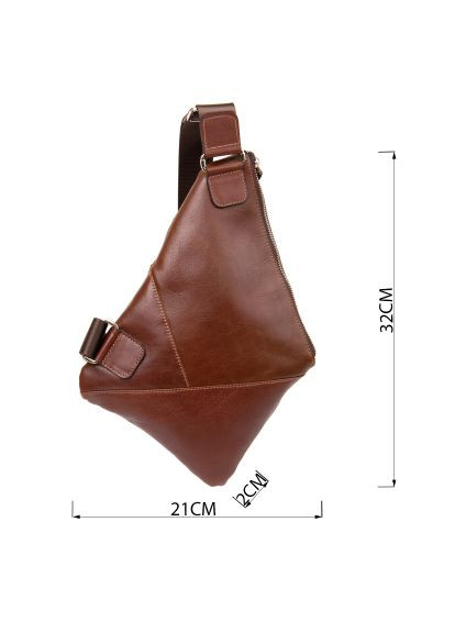 Сумка Кожаная через плечо Коричневая (11358) Grande Pelle Шкіряна через плече Коричнева (358066787)