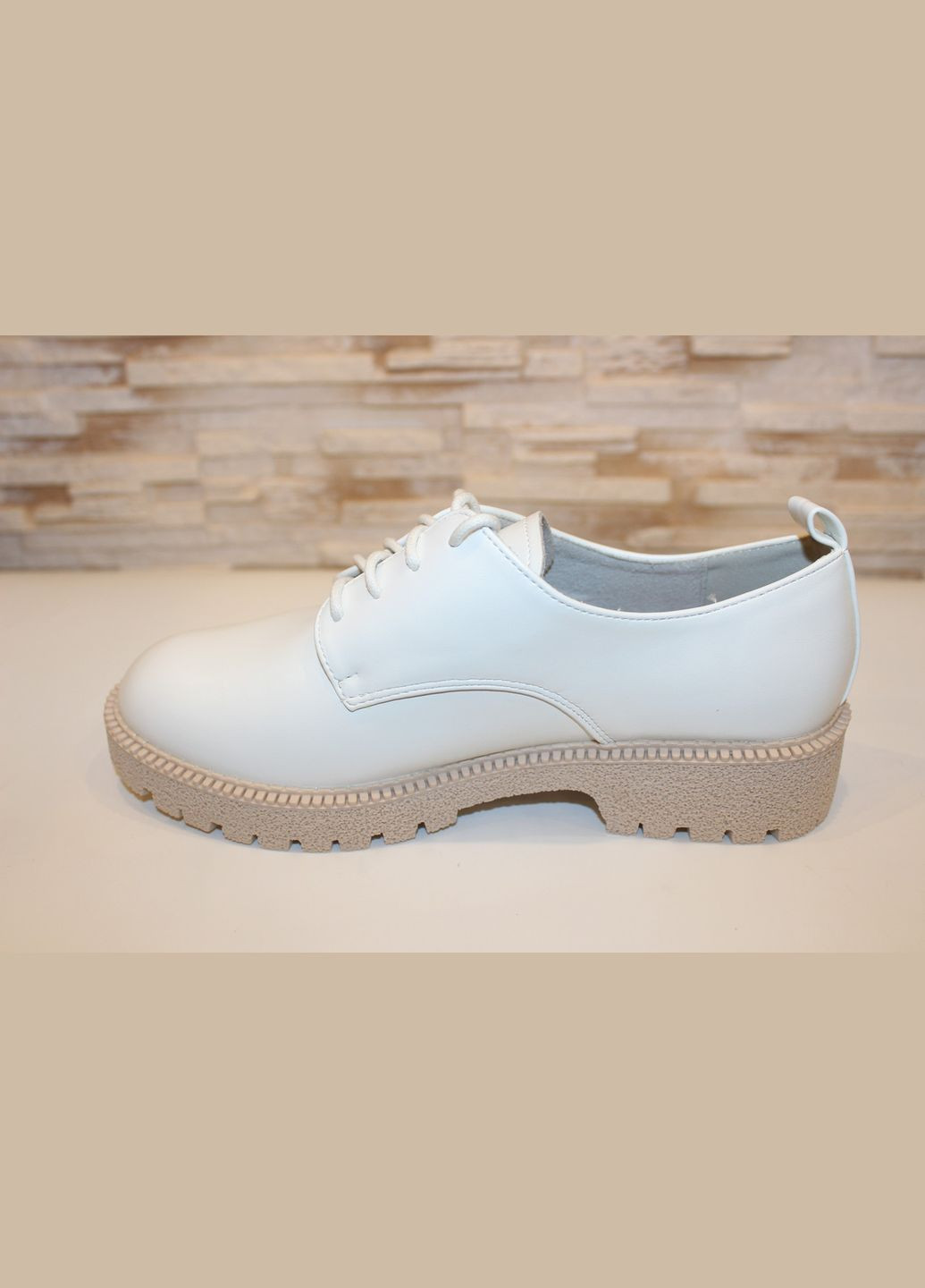 Loretta Туфли женские белые на шнуровке оксфорды белый з искусственная кожа, китай — демисезон (317777172)