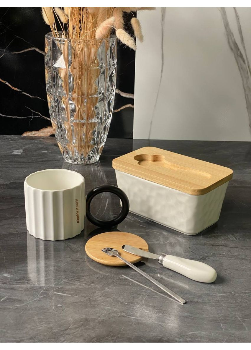 Маслянка Біла №2 102-1198 8х10.5х17 см біла Olens (371872897)