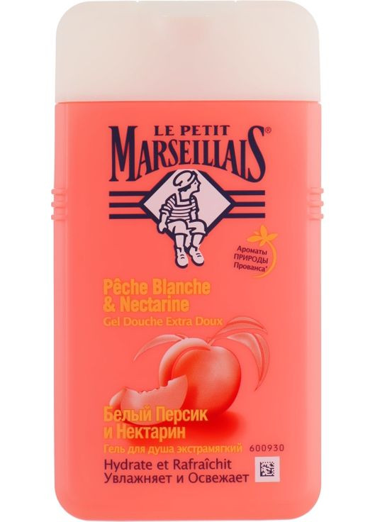 Гель для душа "Белый персик и нектарин", био ® 650ml (132901-18370) Le Petit Marseillais (368604092)
