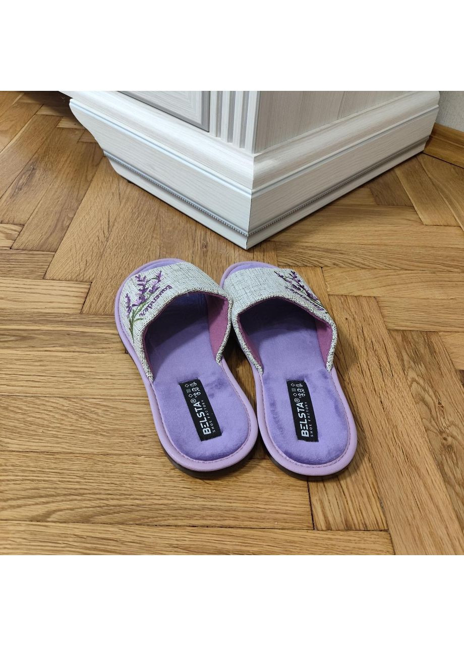 Фиолетовые тапочки женские открытые/закрытые 39 Белста