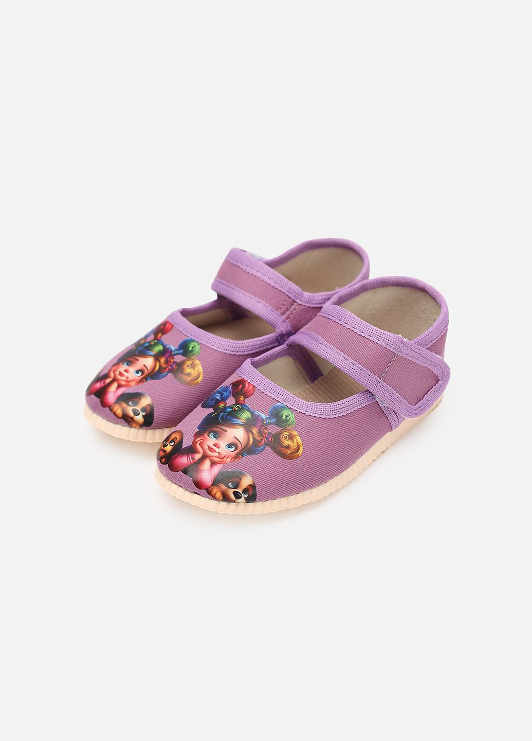 Капці домашні для дівчинки колір бузковий ЦБ-00280562 Берегиня (339767485)